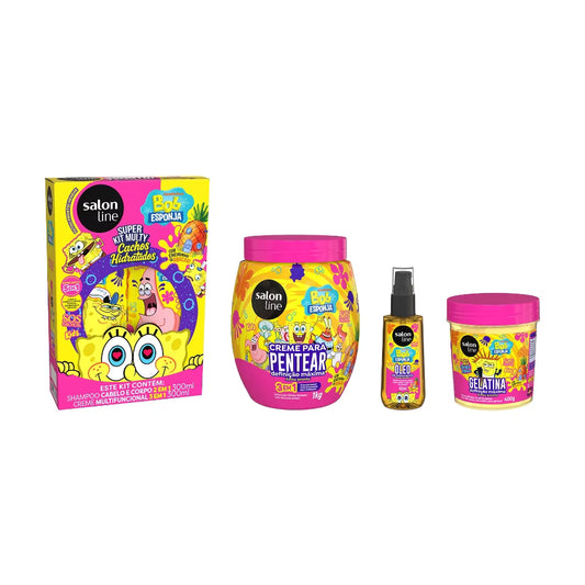Kit Cheirinho de Abacaxi SOS Cachos Kids Bob Esponja