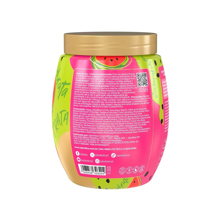 Creme de Tratamento Melancia 3 em 1 Cachos dos Sonhos Multy Poderosos 1kg